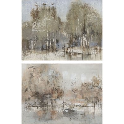 Tavla DKD Home Decor Träd (120 x 2,4 x 90 cm) (2 antal)