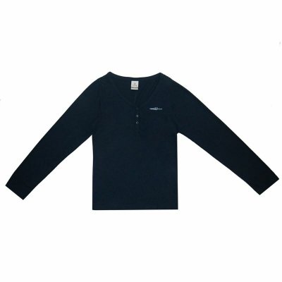 T-shirt med lång ärm Herr Randy Basics Mörkblå (Storlek: S)