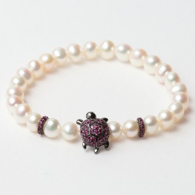 Damarmband Lancaster JLA-BR-TURTLE-5-WH Purpur Vit Sterlingsilver 16 mm