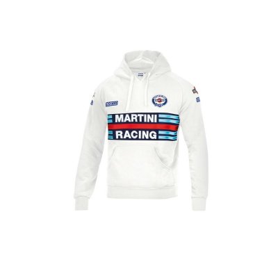 Tröja med huva Herr Sparco MARTINI RACING Storlek XL Vit