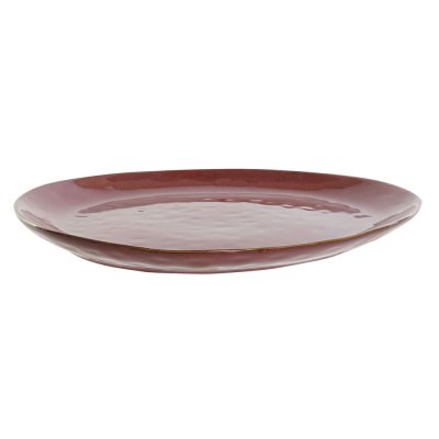 Bricka DKD Home Decor Terrakota n Stengods (37 x 30.4 x 3.4 cm)