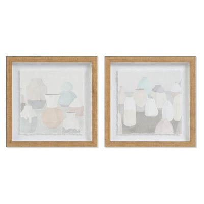 Tavla DKD Home Decor Vas (30 x 3 x 30 cm) (2 antal)