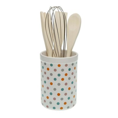 Kruka för köksredskap Versa Springdots Keramik (10 x 15 x 10 cm)