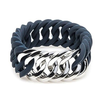 Armband TheRubz 100181 Blå Silikon Rostfritt stål Silvrig Stål/Silikon