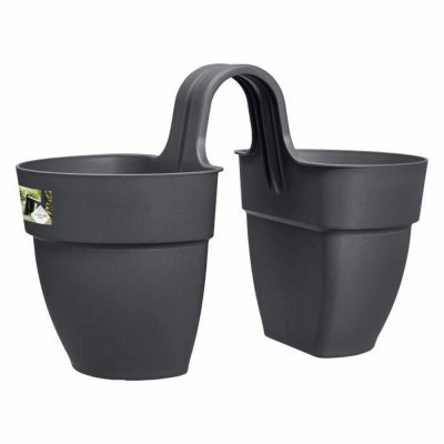 Kruka Elho Vibia Campana Twin 38,4 x 20,5 x 26,5 cm Antracitgrå
