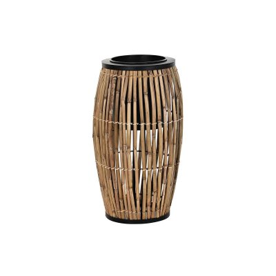 Kruka DKD Home Decor Naturell Svart Metall Rattan (31 x 31 x 55 cm)