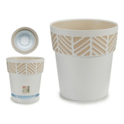 Kruka Orfeo Vit Plast (25 x 25 x 25 cm)
