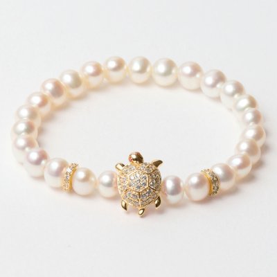 Damarmband Lancaster JLA-BR-TURTLE-6-WH Gyllene Vit Sterlingsilver 16 mm