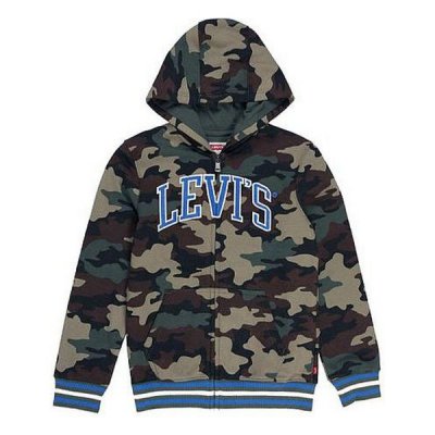 Tröja med huva Unisex Levi's ULL ZIP HOODY 9EB909 Grön (Storlek: 16 år)