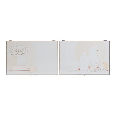 Nyckelskåp DKD Home Decor Beige Trä MDF (2 pcs) (46 x 6 x 32 cm)