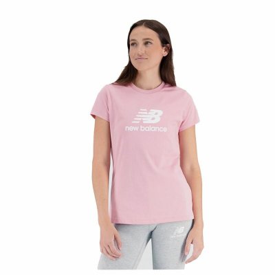 T-shirt med kortärm Dam New Balance Essentials Rosa (Storlek: M)