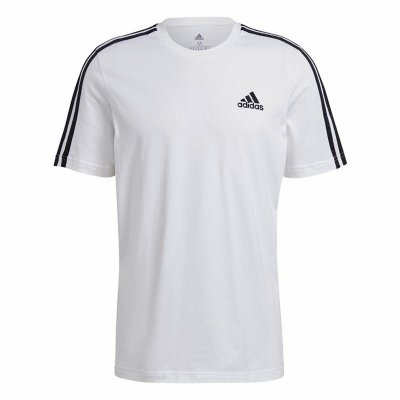 T-shirt med kortärm Herr Adidas Essentials Vit (Storlek: XS)