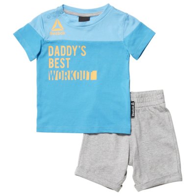 Träningskläder, Baby Reebok B ES Inf SJ SS Blå (Storlek: 12 månader)