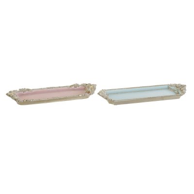 Bricka DKD Home Decor Harts (2 pcs) (33 x 10 x 3.5 cm)