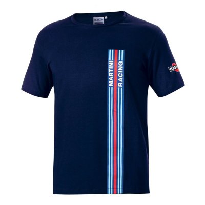 T-shirt med kortärm Herr Sparco Martini Racing Marinblå (Storlek XL)