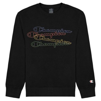 Tröja utan huva Champion Crewneck Script Logo Boy Svart